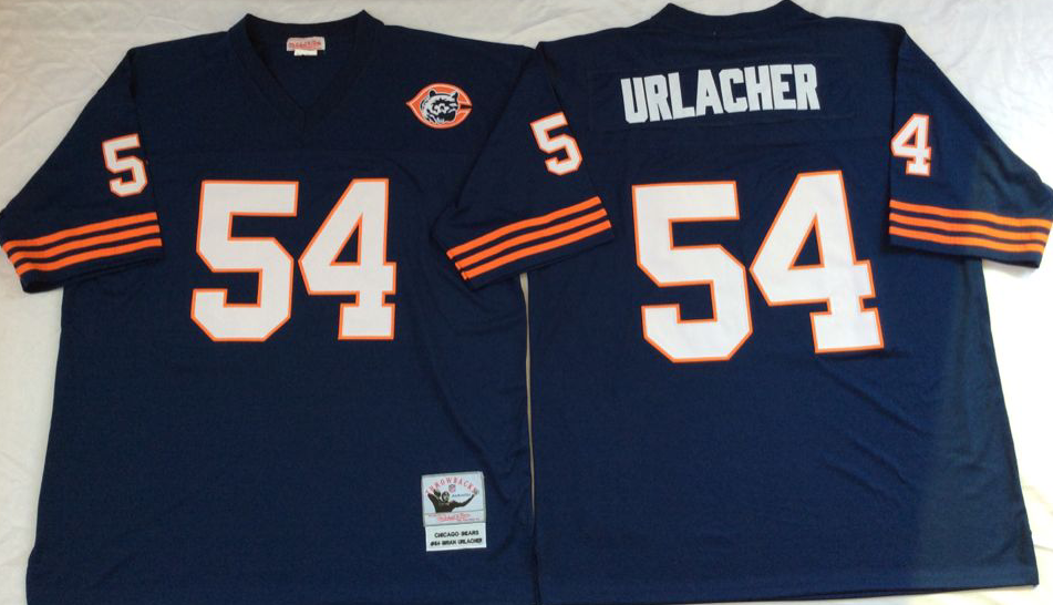 Men NFL Chicago Bears #54 Urlacher blue Mitchell Ness jerseys